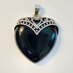 CIONDOLO CUORE OSSIDIANA 3,5CM