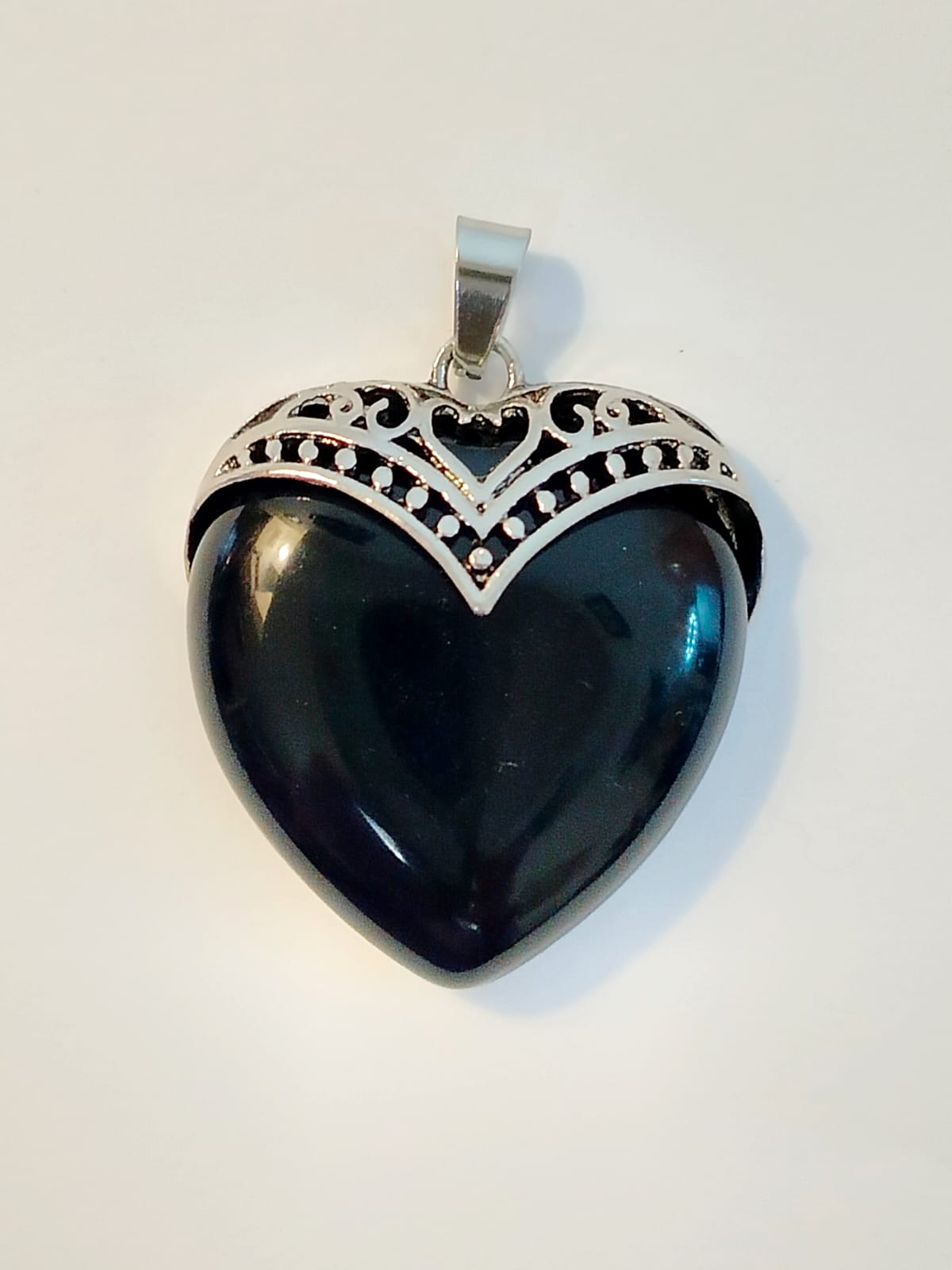 CIONDOLO CUORE OSSIDIANA 3,5CM